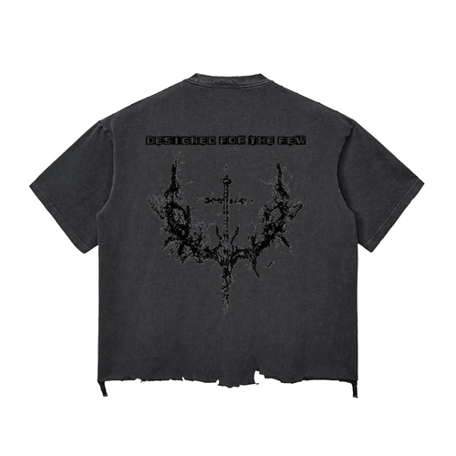 Snow Wash Raw-Hem Boxy T-shirt